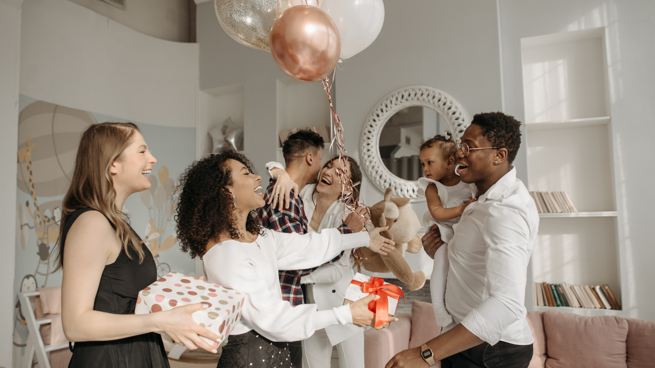 friends celebrating together